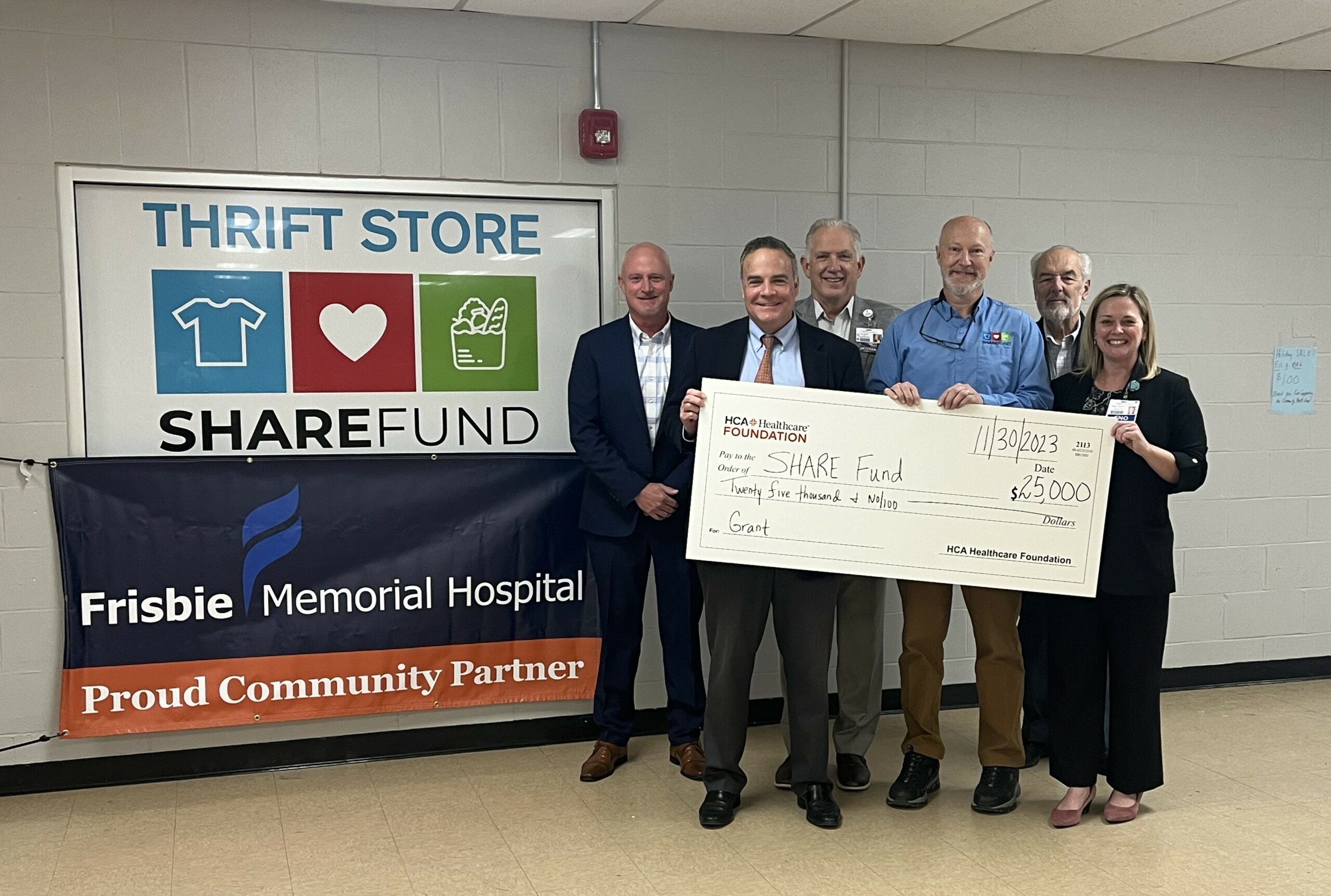 Frisbie Memorial Hospital selects Share Fund to receive HCA Healthcare Foundation’s first $25K community grant